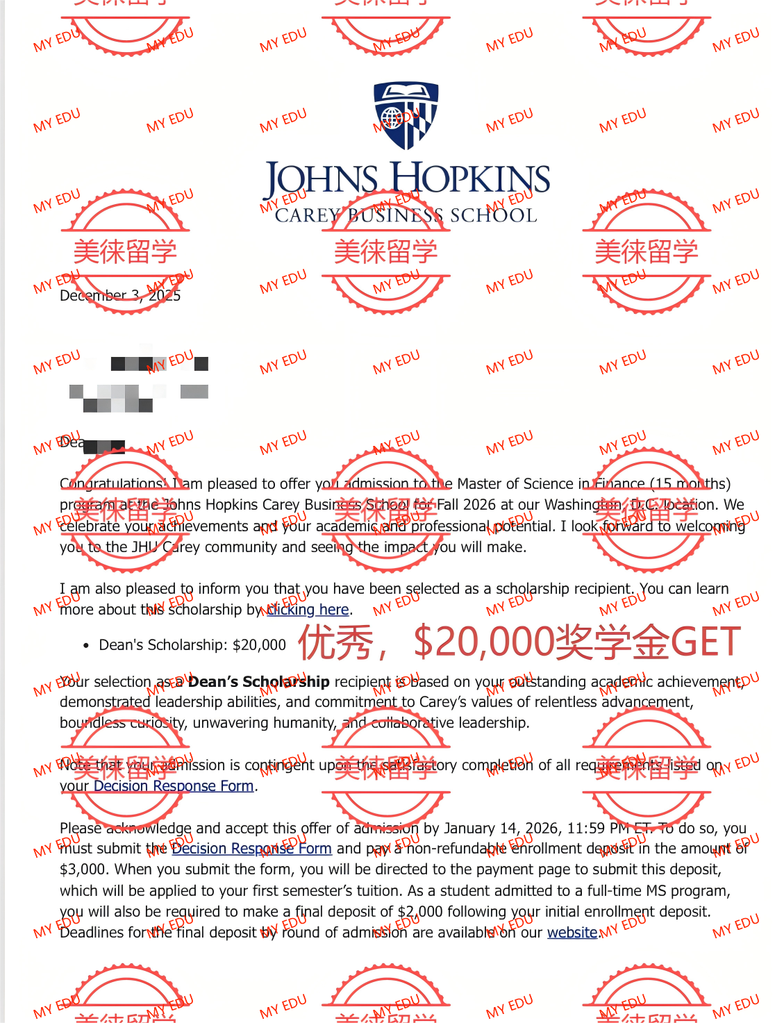 从 GPA 2.5 到 3.5+ 的华丽逆袭，成功收获JHU硕士录取加奖学金